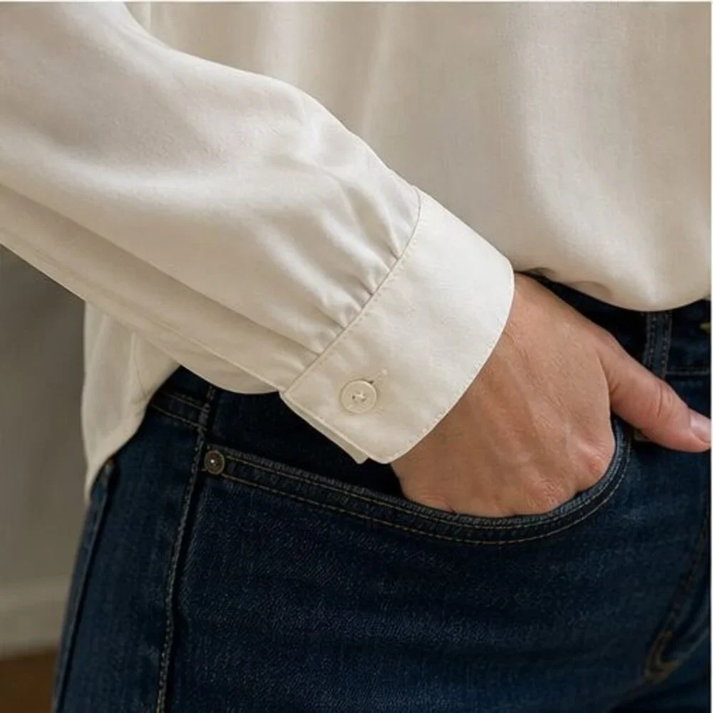 White Pleated Blouse